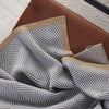 Herringbone Geometric Blanket Throw Grey Neutral