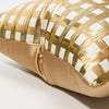 Gold Check Geometric Jacquard Cushion Cover - Geometric Collection