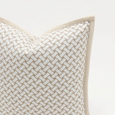 Oat Geometric Jacquard Luxury Cushion Cover for Home Decor