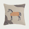 Luxury Wool Horse Pillowcase - Orange Sofa Decor