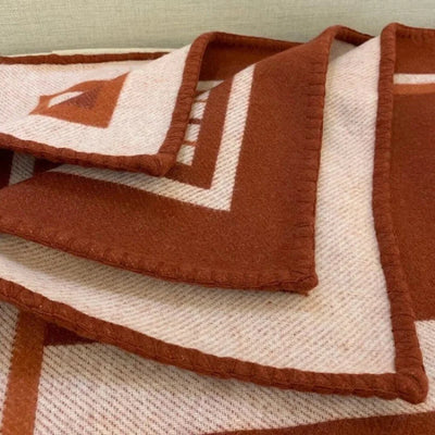 Equestrian Cashmere Wool Blend Blanket