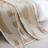 Beige Geometric Luxury Blanket