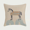 Luxury Wool Horse Pillowcase - Orange Sofa Decor