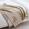 Beige Geometric Luxury Blanket