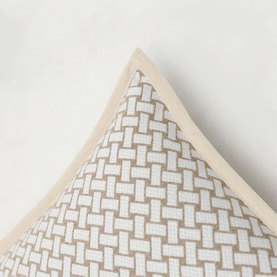 Oat Geometric Jacquard Luxury Cushion Cover for Home Decor