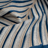 Navy Velvet Modern Palm Leaf Cushion