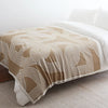 Beige Geometric Luxury Blanket