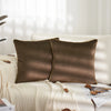 Taupe Brown Plain Velvet Cushion