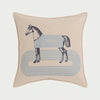 Luxury Wool Horse Pillowcase - Orange Sofa Decor