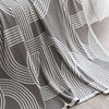 Grey Geometric Luxury Blanket