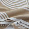 Beige Geometric Luxury Blanket