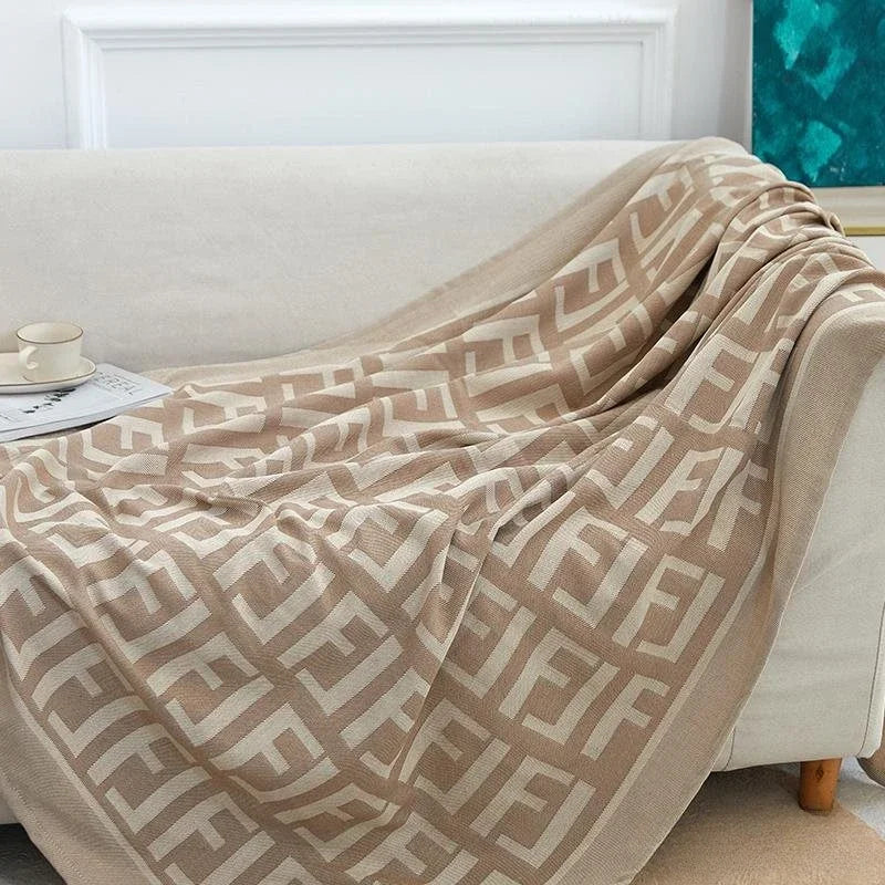 FF Monogram Letter Blanket