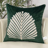 Luxury Velvet Tree Leaves Embroidery Cushion Cover - Home Decor Pillowcase