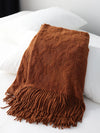 Terracotta Textured Throw Blanket