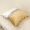 Camel Velvet Gold Stripe Modern White Cushion Cover - Geometric Collection