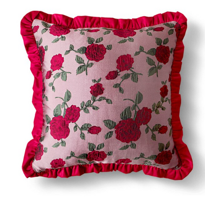 Pink Rose Print Cushion Cover - Botanical Collection