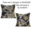 Black Gold Chinoiserie Luxury Bird Print Cushion Cover - Botanical Collection