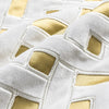 Gold White Geometric Lattice Design Cushion Cover - Geometric Collection