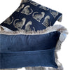 Navy Blue Gold Leopard Cushion Cover - Animal Collection