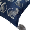 Navy Blue Gold Leopard Cushion Cover - Animal Collection