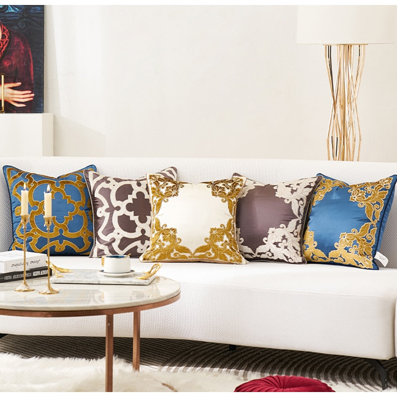 Ornate Velvet Embossed Cushion Cover - Royal Collection