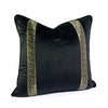 Black Gold Greek Key Cushion Cover - Baroque Collection