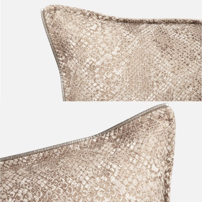 Taupe Snakeskin Luxury Cushion Cover - Animal Collection