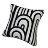 Modern Art Deco Black & White Cushion Cover - Geometric Collection