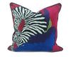 Pink Black White Zebra Print Square Cushion Cover - Animal Collection