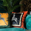 Velvet Green Zebra Chain Print Animal Patterned Cushion Cover - Animal Collection