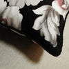 Floral Black Ivory Magnolia  Print Flora Velvet Luxury Cushion Cover - Botanical Collection