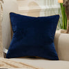 Navy Blue Velvet Gold Fleur De Lys Royal Cushion Cover - Royal Collection