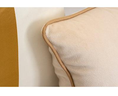 Velvet Light Pink Neutral Gold Modern Stripe Cushion Cover - Geometric Collection