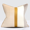 Velvet Light Pink Neutral Gold Modern Stripe Cushion Cover - Geometric Collection