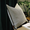 Black White Dogtooth Monochrome Houndstooth Piped Luxury Cushion Cover - Geometric Collection