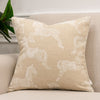 Cream Horse Print Equestrian Style Woven Cushion Cover - Equestrian Collection