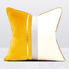 Yellow Velvet Gold Stripe White Modern Cushion Cover - Geometric Collection
