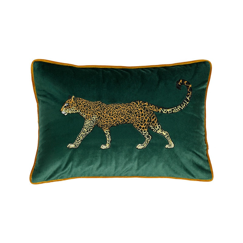 Leopard best sale velvet cushion