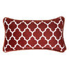 Red Geometric Velvet Braid Edge Luxury Cushion Cover - Geometric Collection