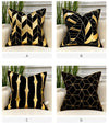 Black Velvet Gold ModernGeometric Cushion Cover - Geometric Collection