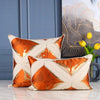 Metallic Gold Orange Art Design Luxury Cushion Cover - Geometric Collection