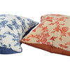 Traditional Floral Print Silky Classic Style Blue White Red Beige Luxury Cushion Cover - Botanical Collection