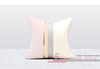 Pink Velvet Gold Stripe White Modern Cushion Cover - Geometric Collection