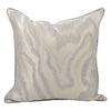 Luxury Metallic Grey Neutral Print Jaquard Piped Cushion Cover- Animal Collection