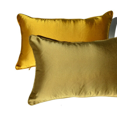 Luxury Silky Jacquard Lattice Geometric Print Orange Green Lumbar  Rectangular Cushion Cover- Geometric Collection