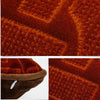 Luxury Thick Velvet Classic Terracotta Burnt Orange Geometric Cushion Cover - Geometric Collection