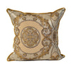 Luxury Vintage Jacquard Ornate Design Silky Neutral Gold Cushion Cover - Royal Collection