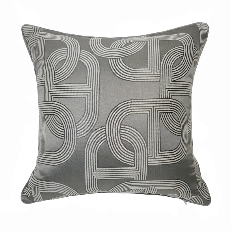 Grey Chain Cushion Cover