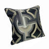 Luxury Black Grey Beige Geometric Piped Cushion Cover - Geometric Collection