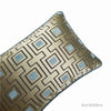 Luxury Jacquard Champagne Gold Geometric Print Cushion Cover - Geometric Collection